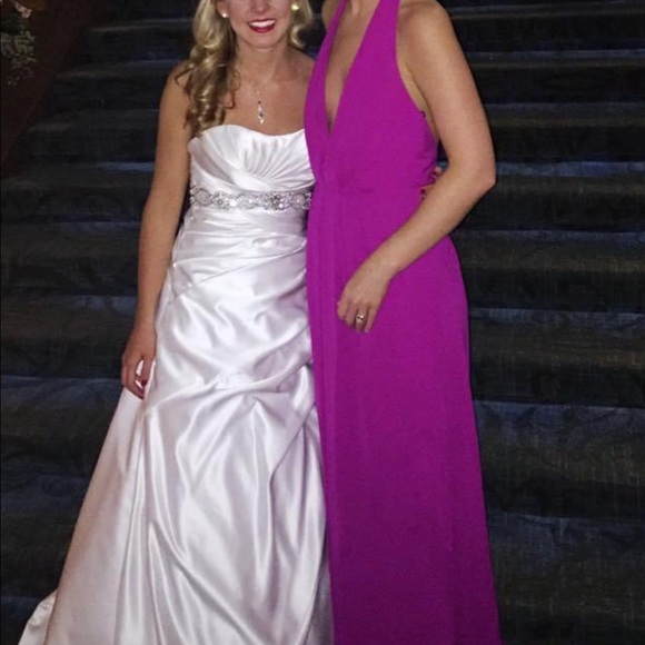 Jill Stuart Pink Deep V Halter - Picture 2 of 5